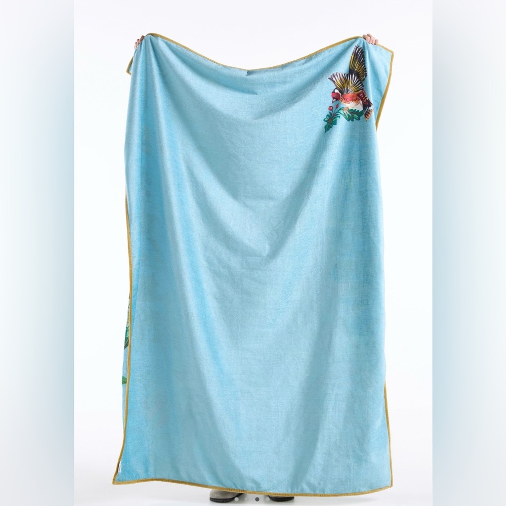 Price is Firm🕊️ NWT Anthro Nathalie Lete Bird Throw Blanket - Picture 2 of 16